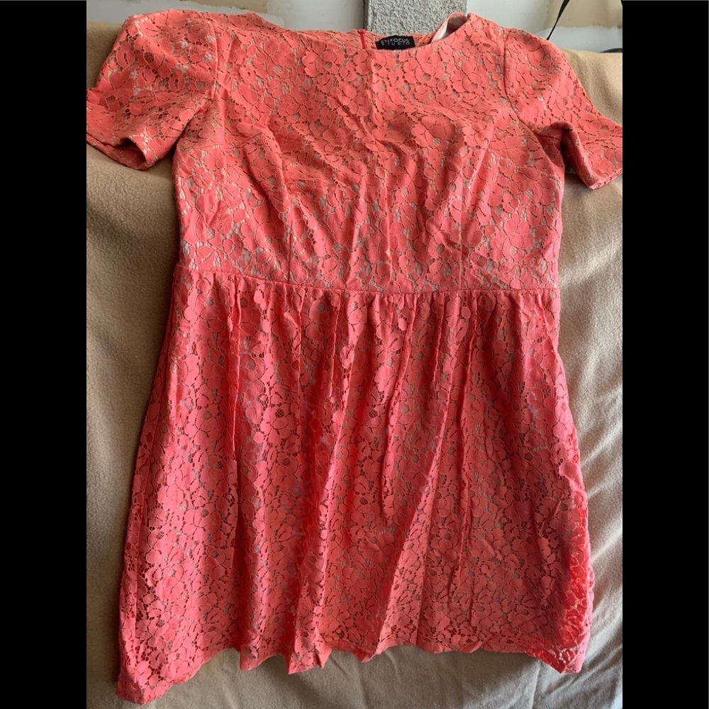 Coral Lace Dress